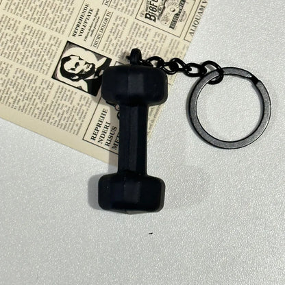 Simulation Dumbbells Keyring Kettlebells Water Cups Cool Creative Bag Charm Fitness Series Pendant Car Key Ornament