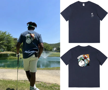 2024 New Men's Golf T-shirt Summer High Quality Pure Cotton  Men's and Women's Golf Wear Outdoor Short Sleeve Golf Shirt