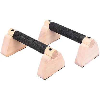 Solid Wood Push up Bar Pull up Stand Handles Parallettes Handles Exercise Equipment for Home Wood Parallettes Bar for Floor Use