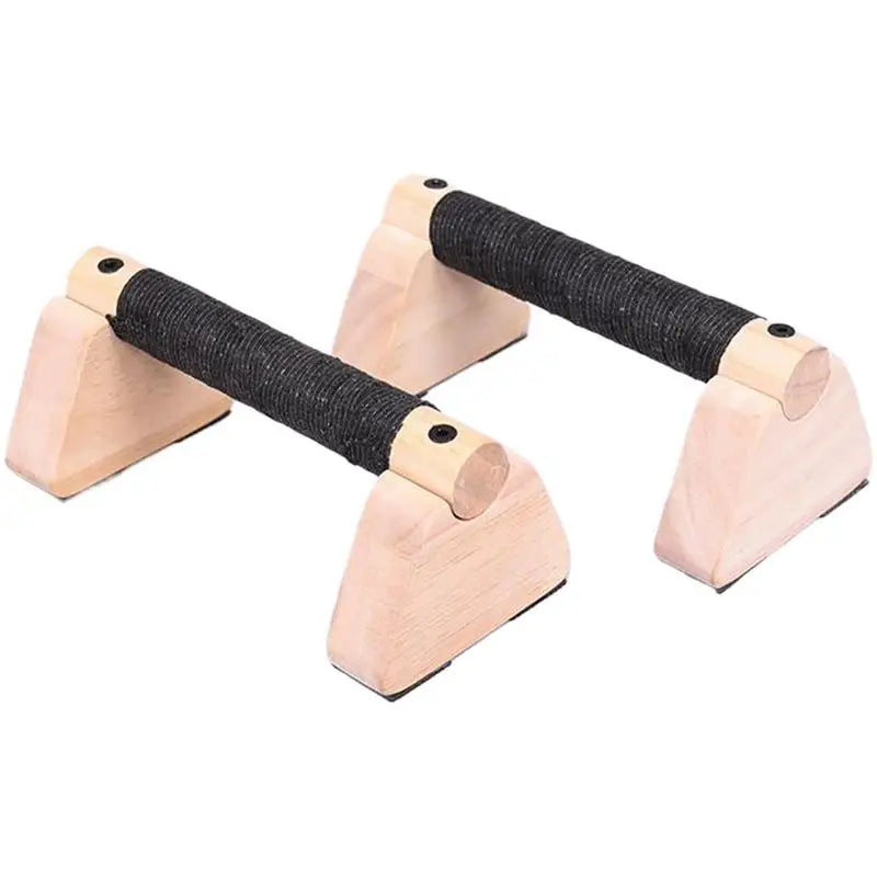 Solid Wood Push up Bar Pull up Stand Handles Parallettes Handles Exercise Equipment for Home Wood Parallettes Bar for Floor Use