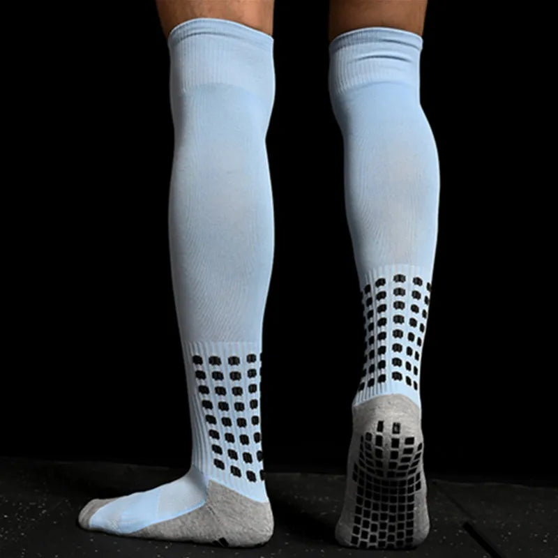 Men New Soccer Socks Breathable and Women Non-Slip Knee High Towel Bottom Cycling Hiking Sports Training Long Football Socks