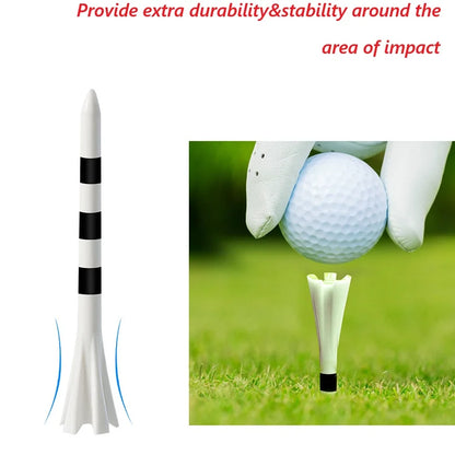 Professional 50 Pack Plastic Golf Tees  3-1/4"(83mm)  4-Prongs Head Design to Reduce Friction & Side Spin