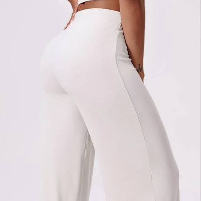 Yoga Pants Sports Fitness Thin Breathable Wide-leg Loose Sports Flared Trousers Outdoor Running Straight-leg Trousers for Women