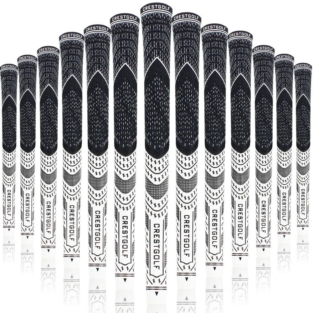 CRESTGOLF Golf Grips 13 Pack Midsize Golf Club Grips Set Anti-Slip Rubber 8 Colors Available