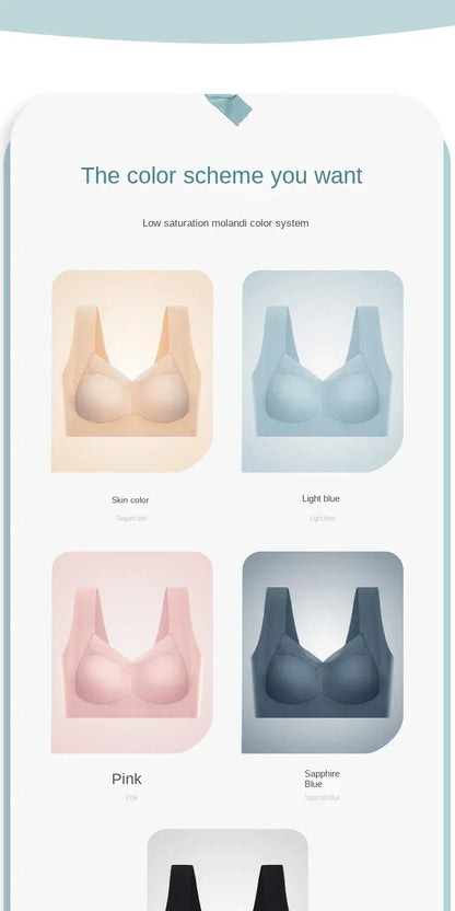 Women Lace Sport Bras Plus Size Seamless Bra Bralette Backless Lady Brassiere Vest Female Gathers Shock-Proof Wireless Top L-3XL
