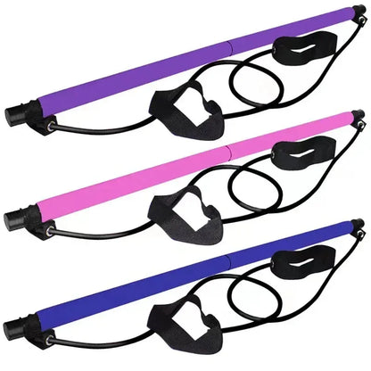 Pilates stick multi functional fitness stick Yoga Pilates gym equipment elasticity exercise training hip pulling rope workout