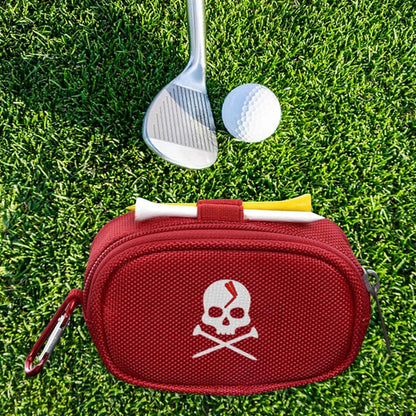 Golf Ball Holder Bag Utility Zipper Waist Pouch 3 Golf Balls 2 Golf Tees Outdoor