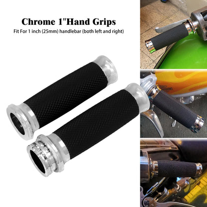 Motorcycle Rubber 1'' 25mm Handlebar Hand Grip For Harley Sportster iron 883 1200 XL Touring Dyna Softail Street Glide Road King