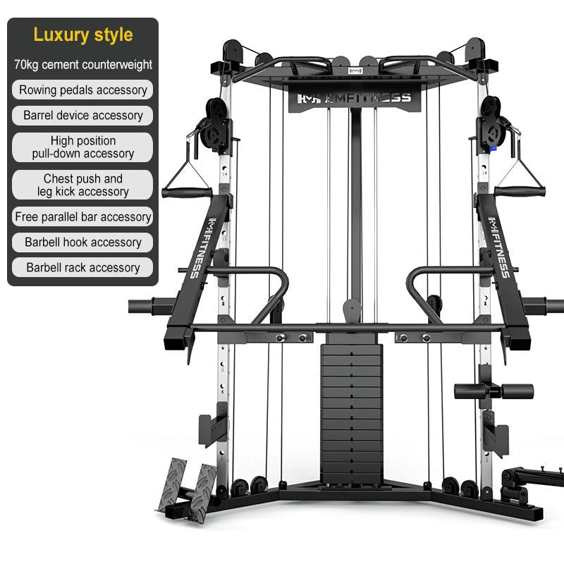 Gym commercial small bird dual arm machine comprehensive training device, multi-functional gantry strength fitness equipment
