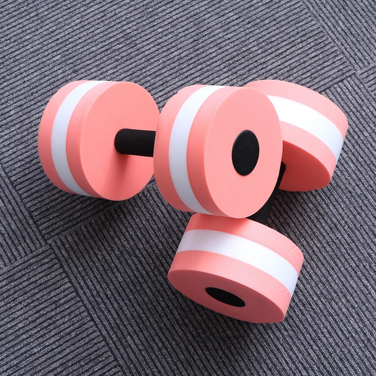 2pcs Water Dumbbells Eva Foam Hand Weights for Pool Aqua Aerobics Fitness Training Exercise Gear Low Absorption Resistance