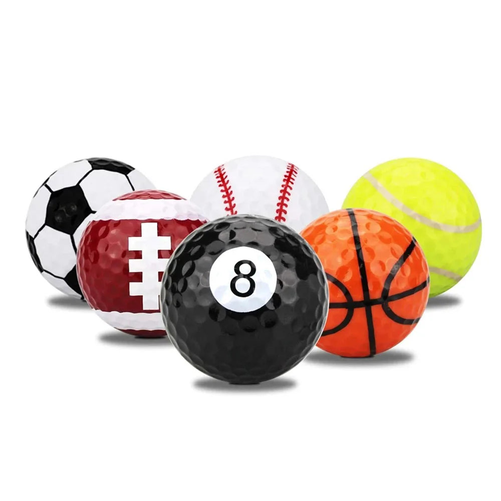 1Pcs Double Golf Balls Training Sports Gift Practice Driving Range Novelty Fun for Golfer Childrens Colored Cartoon Cute Indoor