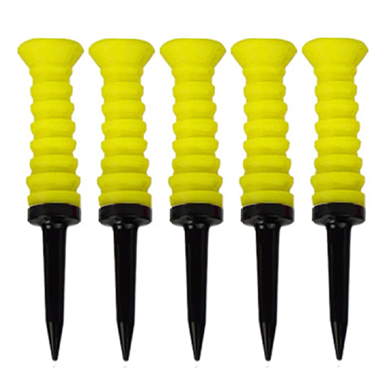 5Pcs Premium Elastic Golf Tees - 83mm/3.24" Rubber Ball Tee Holder - Durable & Flexible Golf Accessories
