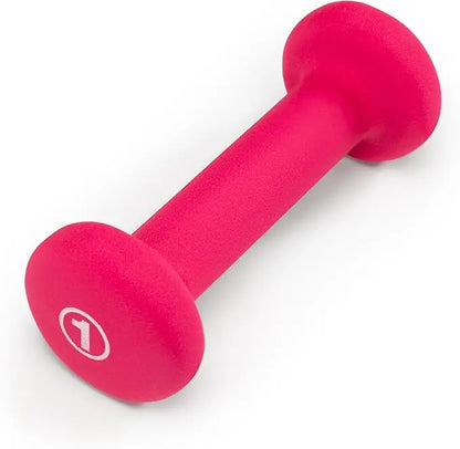 Colored Neoprene Dumbbells, Fuchsia, 1lb Single