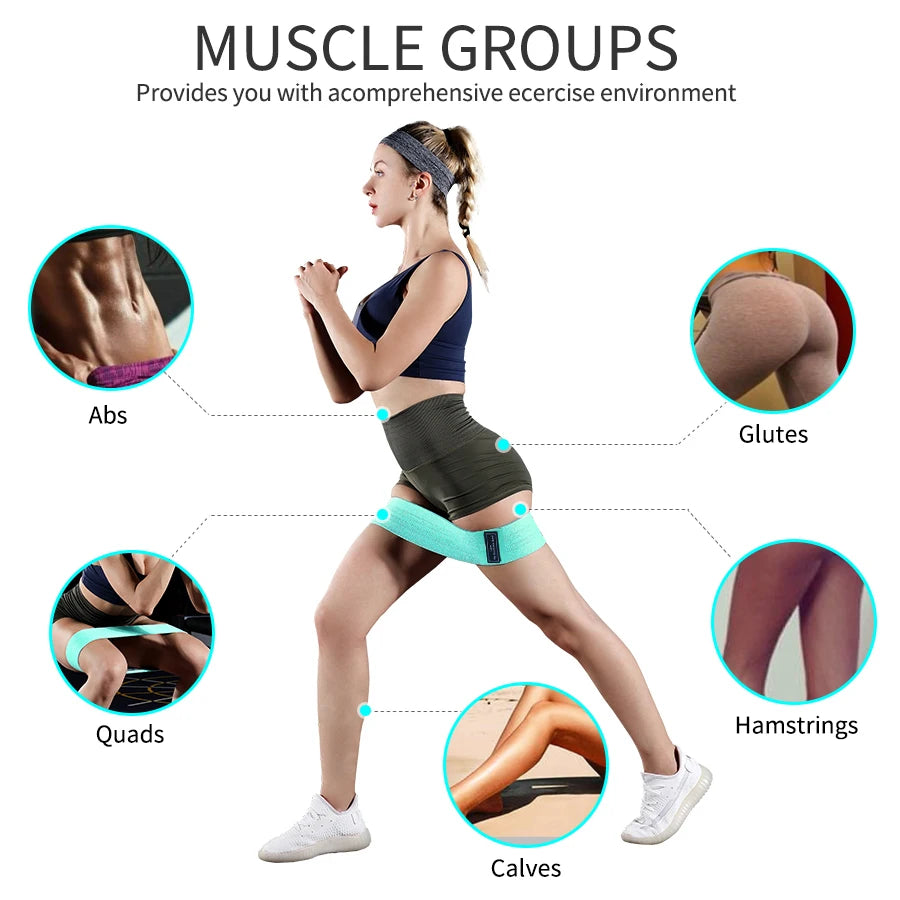 Ultimate Resistance Bands Set for Booty Workouts Squat Circle Stretch Fitness Strips Loops Yoga Gym Equipment