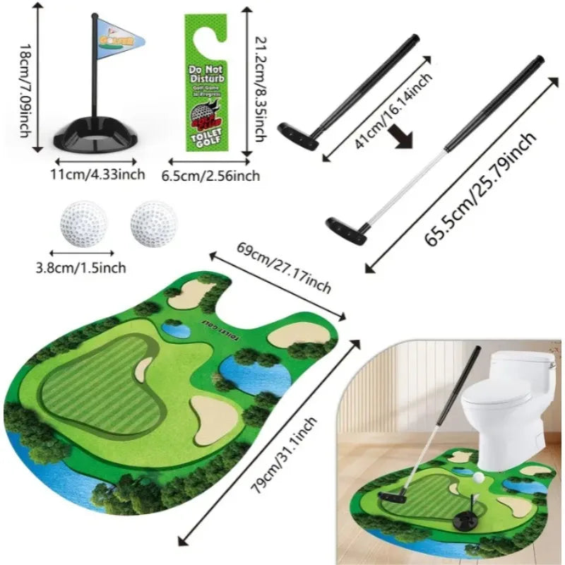 A Set of Five Toilet Golf Balls, A Fun and Leisure Golf Ball Set for The Toilet, Perfect As A Gift for Dad or Boyfriend.