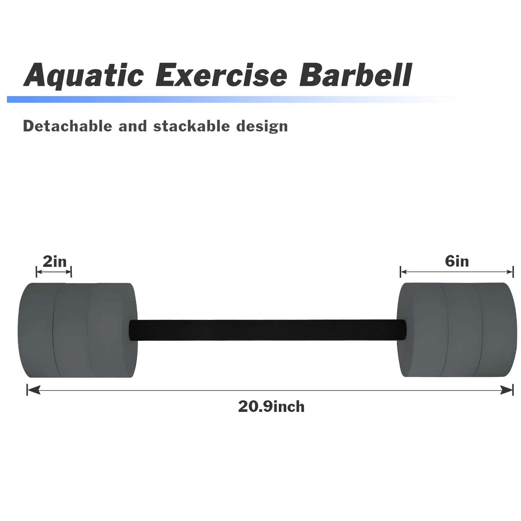 Hikeen Aquatic Exercise Dumbbells Water Dumbbell Resistance Fitness Barbells with 4 High-Density EVA Foam Pool Weights Dumbbells