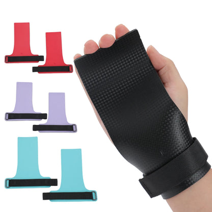 A Pair of Carbon Straight No Finger Hole Hand Grips for Crossfit Pull Ups Cross Training Gymnastics, Palm Protetor