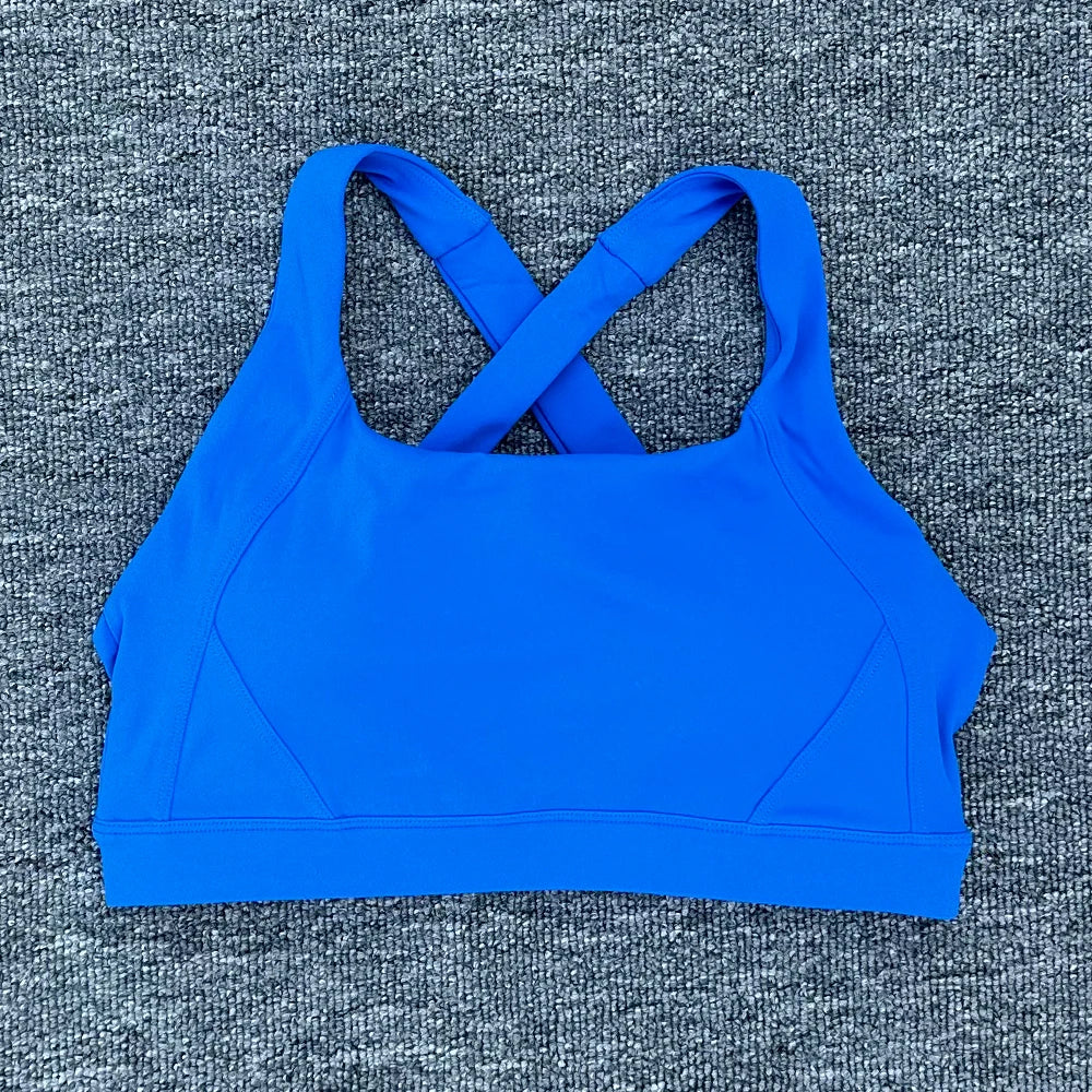 Women Cross Strap Sports Bra Top Women Push Up Sport Bra Yoga Gym Crop Top Brassiere Fitness Top Sport Bra Breathable Bras