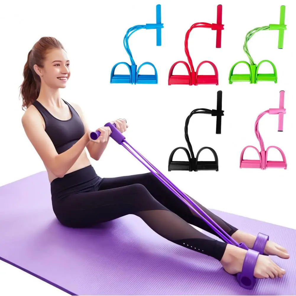 4/6-Tube Pedal Puller Resistance Band Elastic Yoga Sit-up Pull Rope  Pedal Tensioner Exerciser Full Body Workout Fitness Band