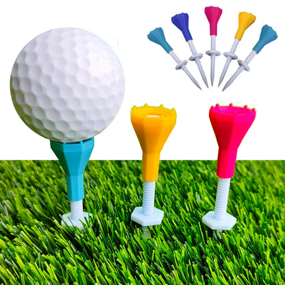 5Pcs/Set Plastic Golf Tees Adjustable Height Freely Durable Golf Tees Stable Training Ball Stand Tees for Golfer Practice