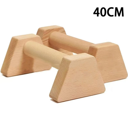 Push-up Stand Wood Pushup Bars Exercise Non-Slip Parallettes Handle Stands Calisthenics Fitness Equipment Home Strength Training
