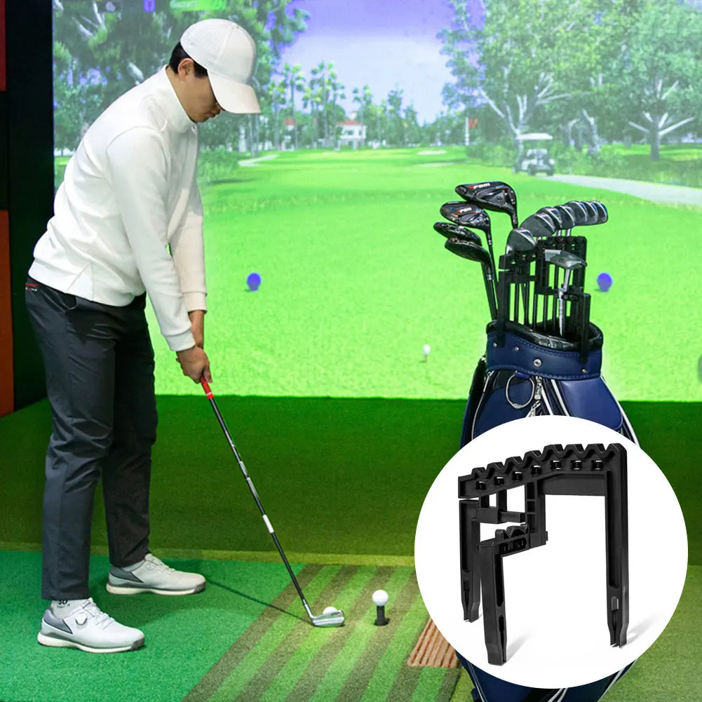 Adjustable Golf Club Organizer – Holds 9 Clubs