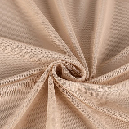 High-elastic Ultrafine Power mesh Net fabric Nude Flesh color 4 Way Stretch Spandex Mesh Underwear Stocking Yoga clothing fabric