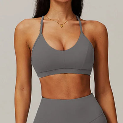 Yoga Clothing Running shockproof Underwear Workout Top Women Fitness Gym Bra Back Cross Push up Sports Bra XP20