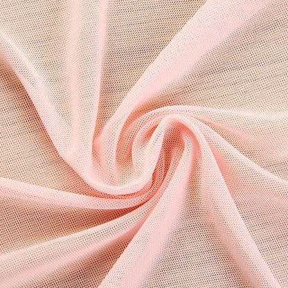 High-elastic Ultrafine Power mesh Net fabric Nude Flesh color 4 Way Stretch Spandex Mesh Underwear Stocking Yoga clothing fabric