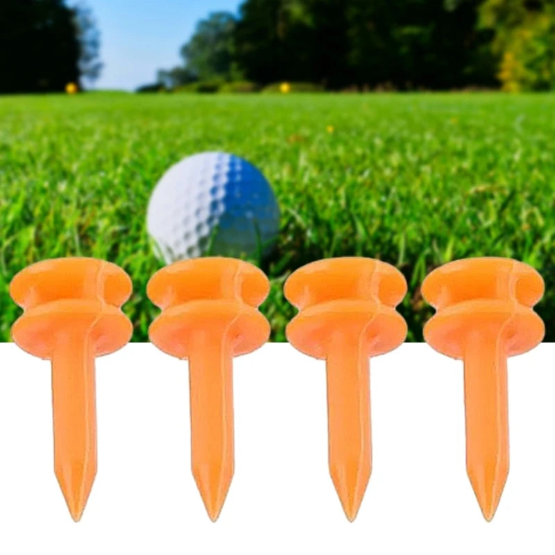 100Pcs 25mm Plastic Castles Golf Tees Sport Double Deck Golf Tees Replacement Short Golf Tees for Golfers Easy to Use 24BD