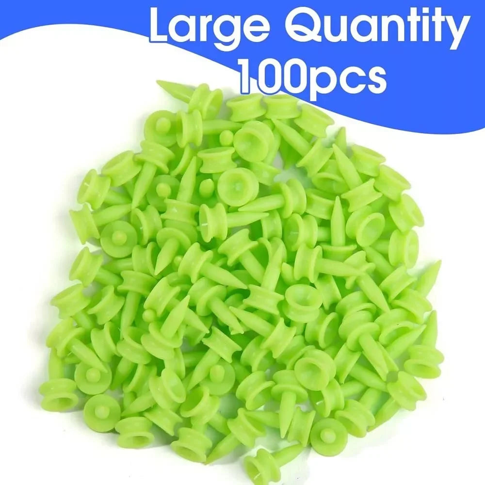 100Pcs/Pack Professional Golf Tees 25MM 0.98' Castle Green Golfer Accessory Plastic Golf Tees Perfect For Teeing The Ball