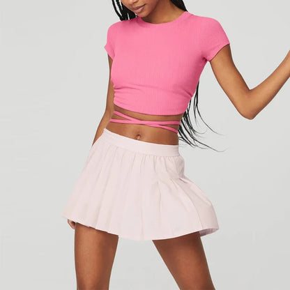 Yoga Clothing Summer Women's Fitness Clothes Pilates Training Clothes Tops Running Short-sleeved Summer Sports T-shirt