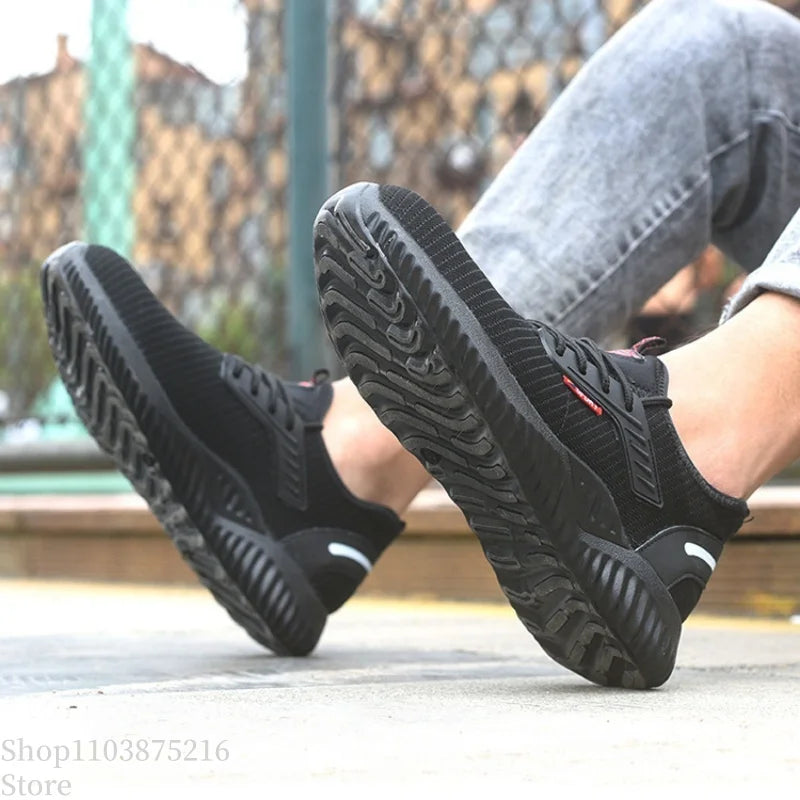 Men's safety shoes are characterized by steel toe protection, impact resistance, good breathability, durability and safety.