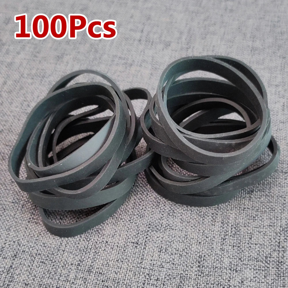 100Pcs Big Black Rubber Bands Strong Rubber Ring Stretchable Sturdy Rubber Elastic Band Office Home Packaging Supply Rubber Tie