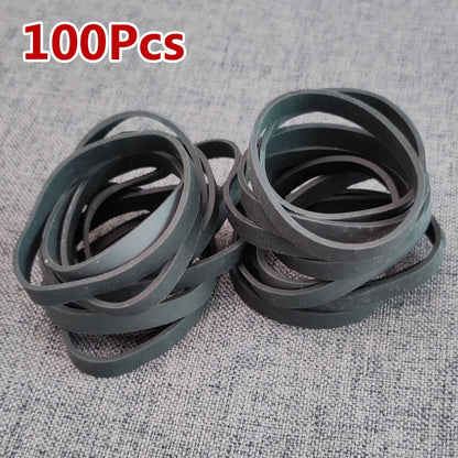 100Pcs Big Black Rubber Bands Strong Rubber Ring Stretchable Sturdy Rubber Elastic Band Office Home Packaging Supply Rubber Tie