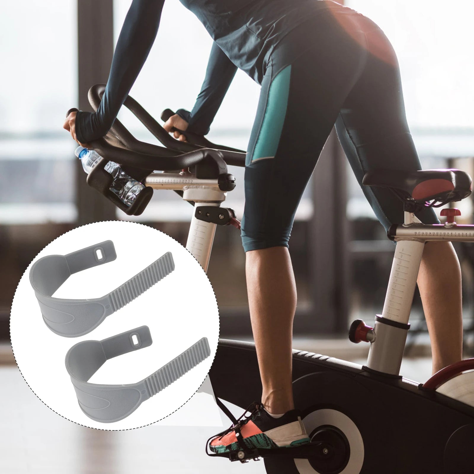 2Pcs Bike Pedal Straps Adjustable Footrest Bands Universal Cycling Parts Exercise Supplies Gym Equipment Bicycle Pedals