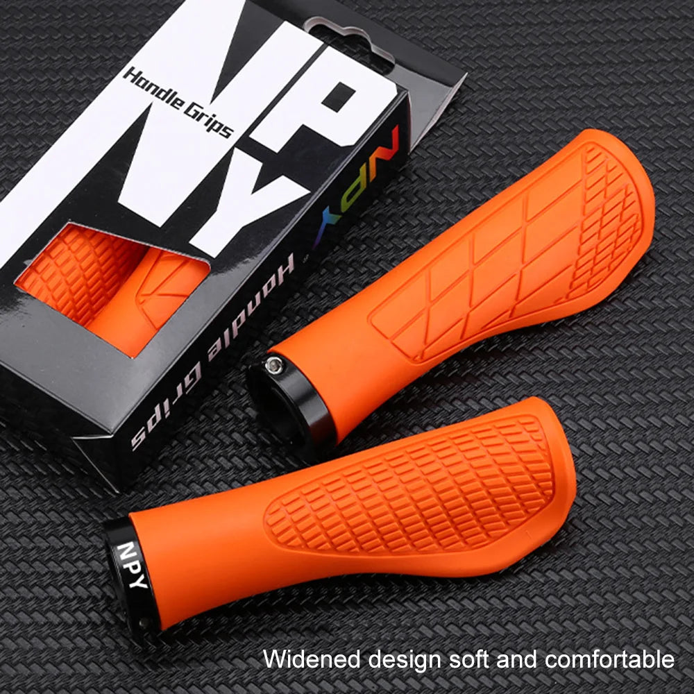 1Pair MTB Bicycle Grips Shockproof Bike Handlebar Cover Anti-Slip Lockable Grips Ergonomic Cycling Rubber Ball Handle Grips