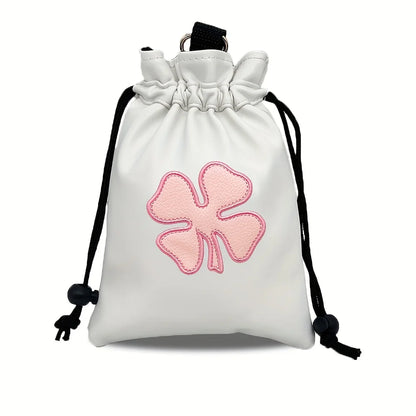 Golf valuable item bag, sealed with a drawstring. This portable packaging bag is perfect for holding golf balls and is an access