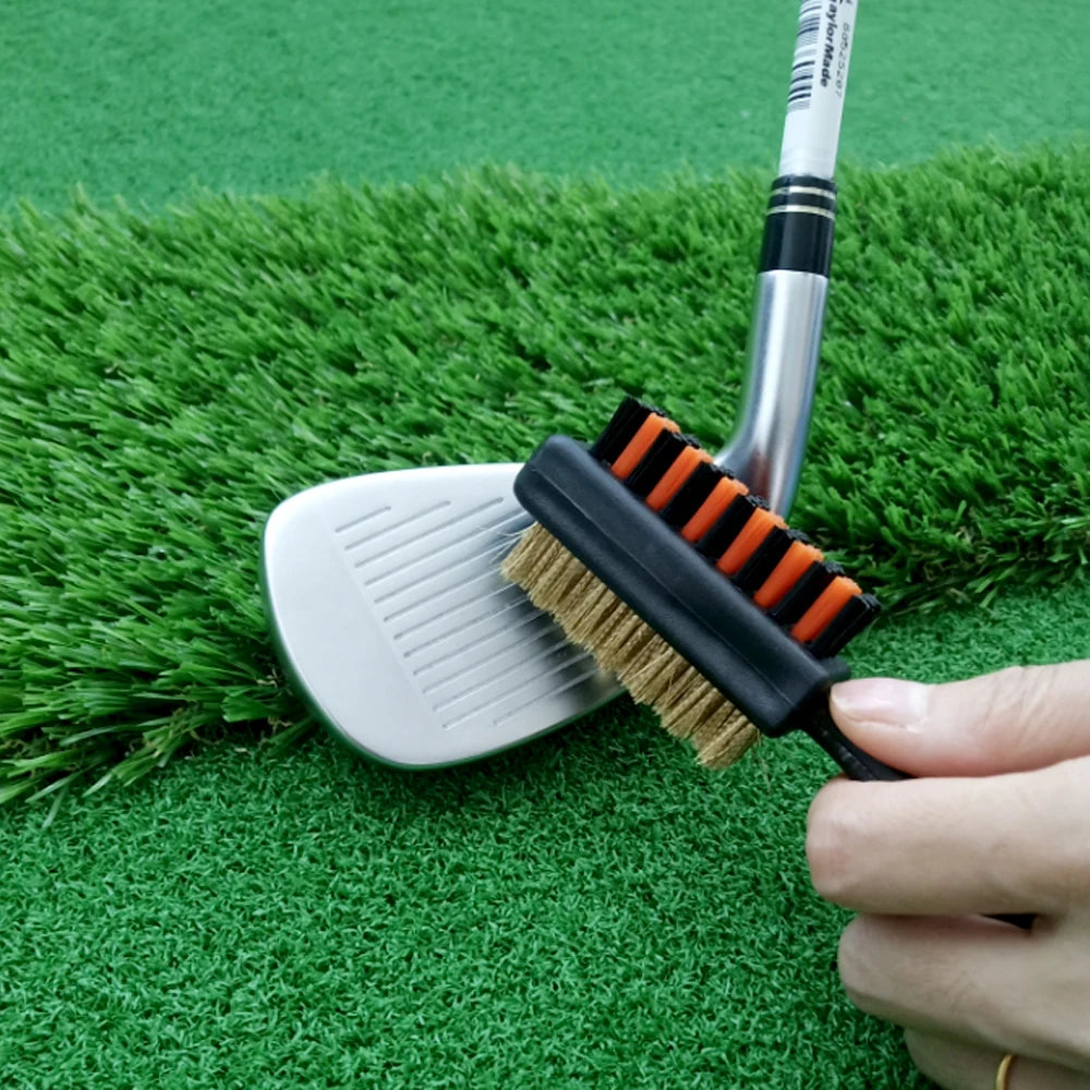 1 Pc Golf Club Brush Groove Cleaner Dual Sided Tools Portable Metal Lightweight Nylon Accessories for Iron Balls Shoes New Gift