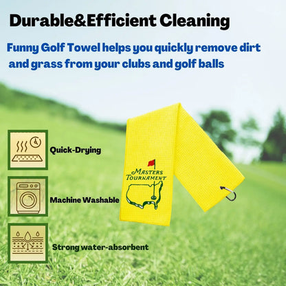 2 Count Great Christmas Golf Gifts | Funny Embroidered Golf Towels for Golf Bags | Golf Gifts for Men Golf Stuff |