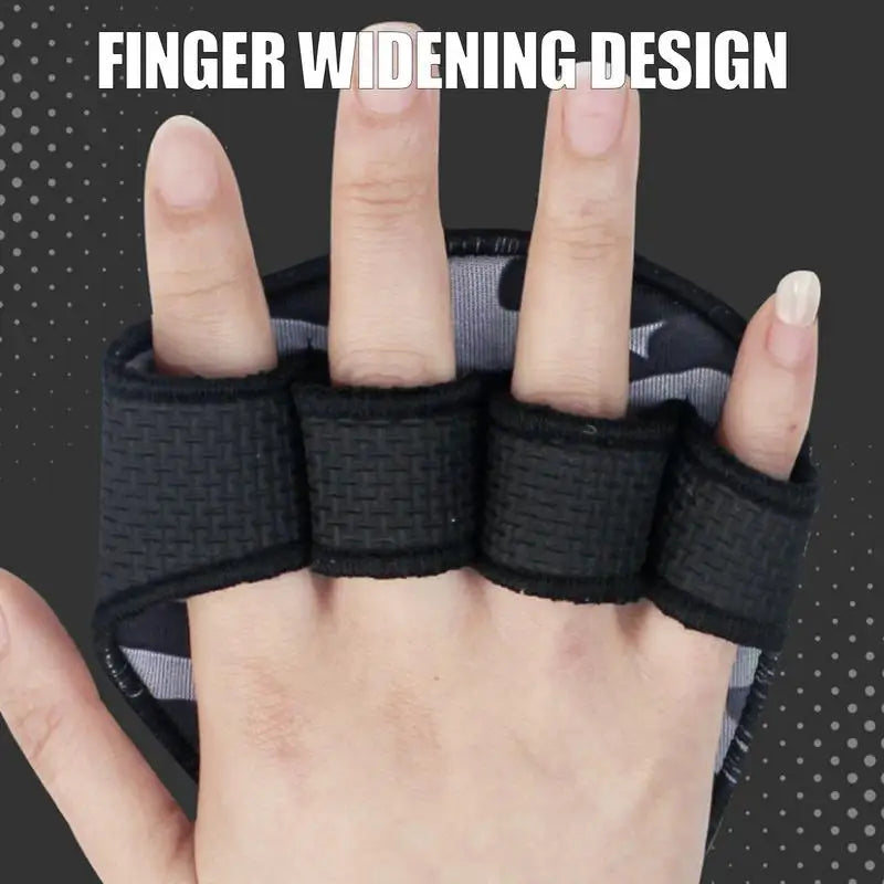 Gym Hand Grips 4 Fingers Neoprene Workout Grips The Alternative To Weight Lifting Gloves For Calisthenics Weightlifting Pull-Ups