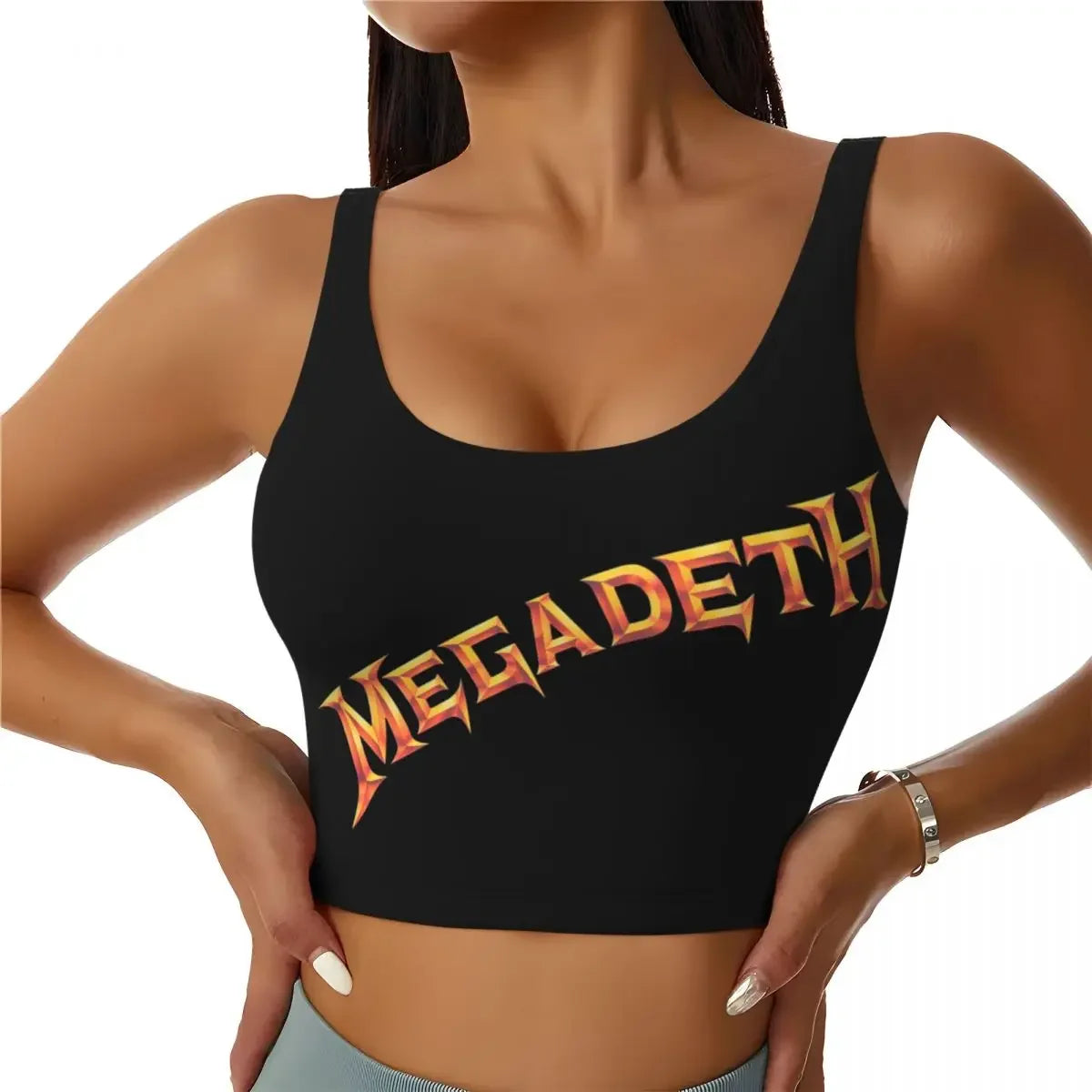 Custom Slipknots Workout Crop Tank Tops Women Heavy Metal Rock Music Running Yoga Sports Bras
