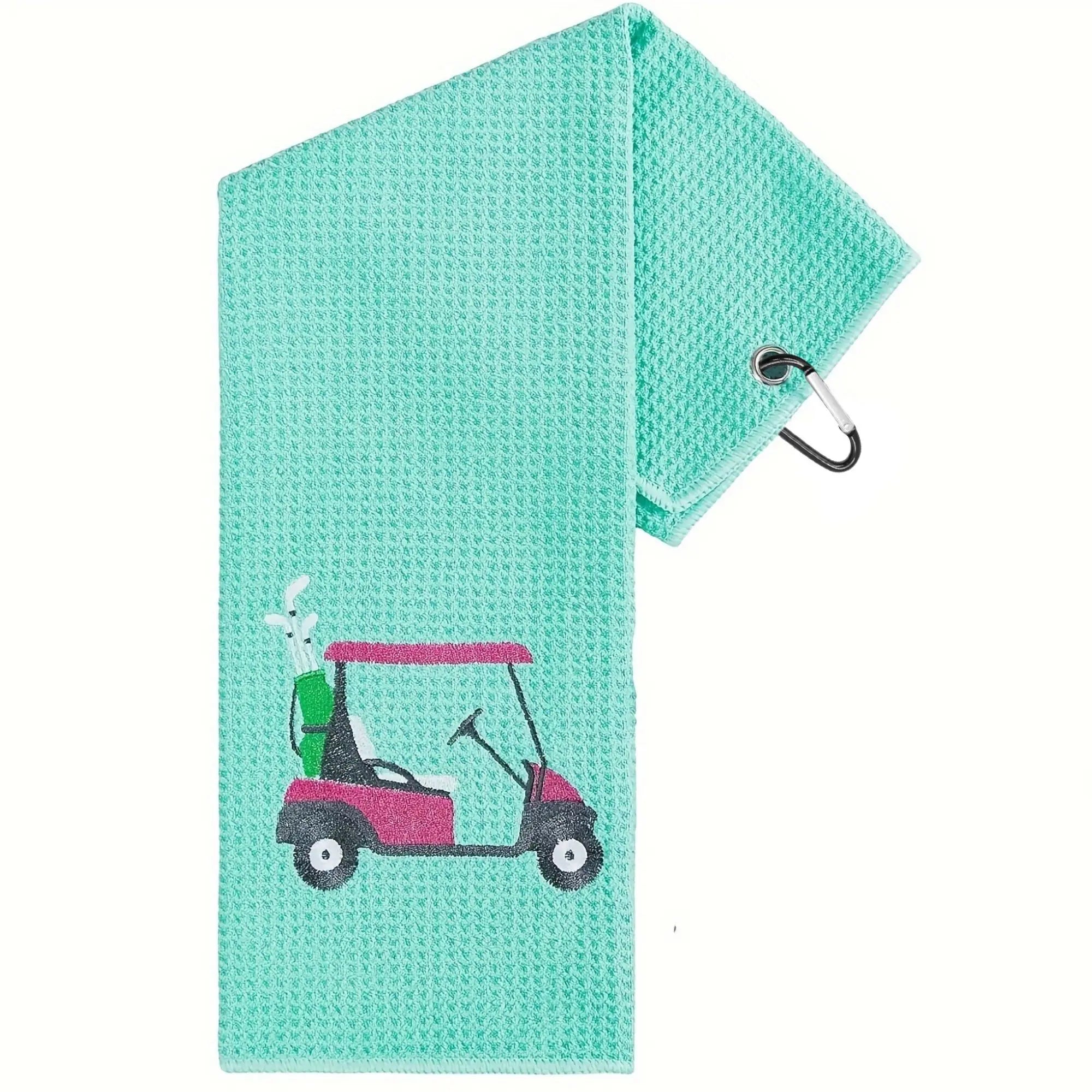 Funny Microfiber Premium Golf Towel, Embroidered Golf Towels for Golf Bags for Men&Women, Golf Accessories for Men Golfers