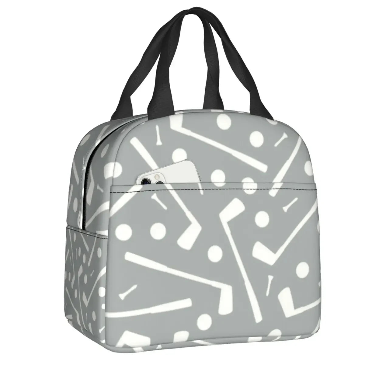 Ball Golf Insulated Lunch Bags for School Work Picnic Sports Golfing Golfer Portable Thermal Cooler Bento Box for Women Children