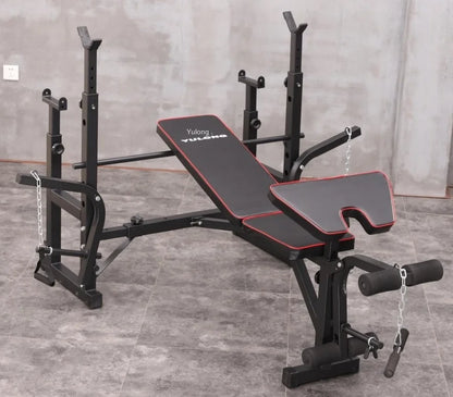 Men's Fitness Equipment, Multifunctional Weightlifting Bed Supplies, Foldable Bench Press, Household Weightlifting Machine