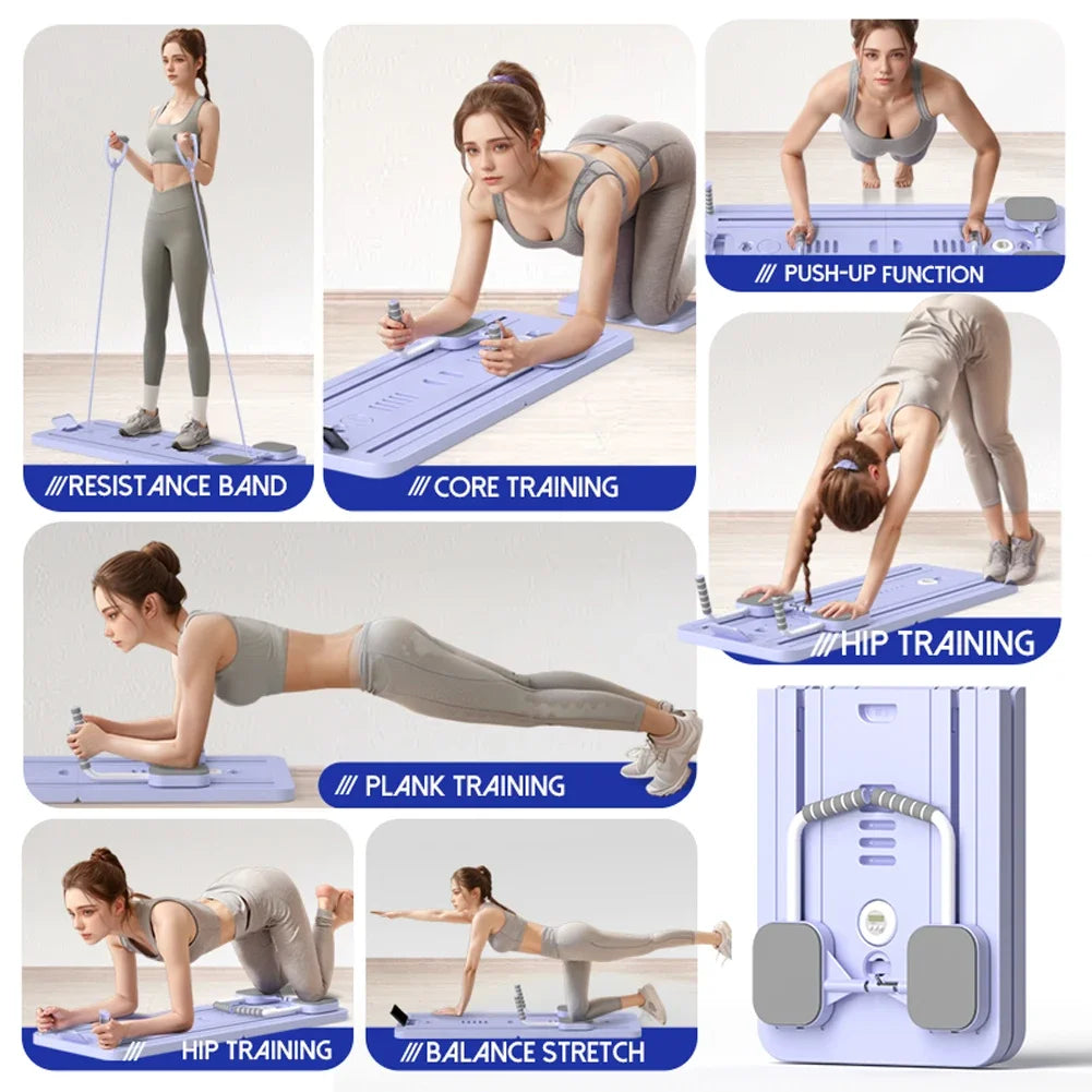 2025 Multifunctional Abdominal Board Resistance Bands Hand Grips Push Ups Stands abdominal Muscle Curling Home Fitness Equipment