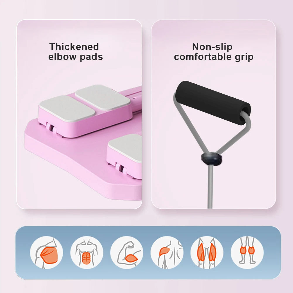 Multifunctional Fitness Board Abdominal Board Non Slip Workout Board Foldable Push Up Board Home Gym Equipment