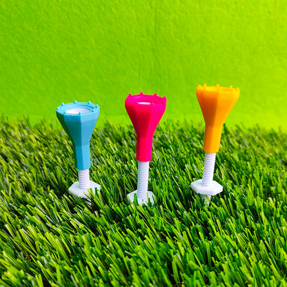 5Pcs/Set Plastic Golf Tees Adjustable Height Freely Durable Golf Tees Stable Training Ball Stand Tees for Golfer Practice
