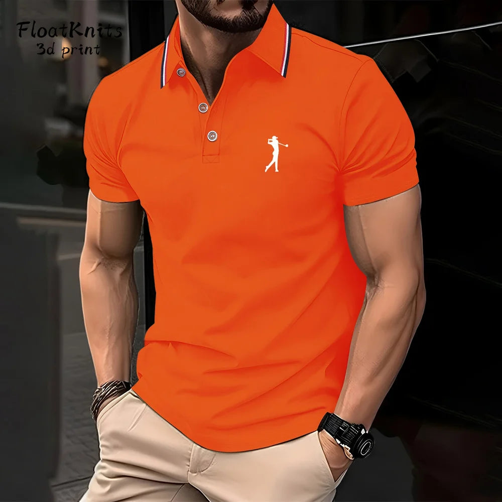 Golf Clothing Fashion Short Sleeve Tee Polo Shirts for Men Summer T Shirt Man New in Tops & Tees Trendy Lapel Polo Business Tops