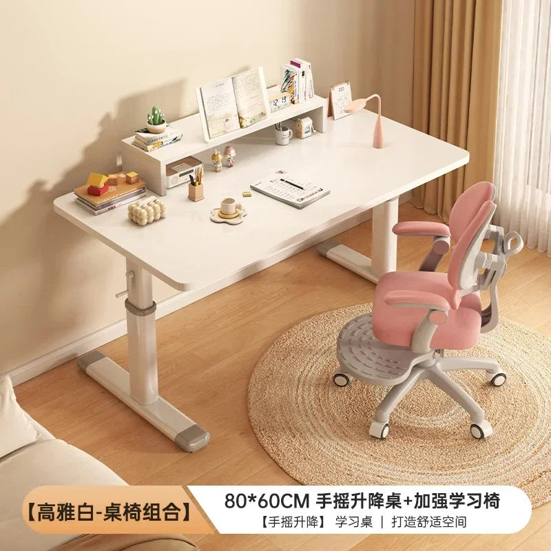 Modern Computer Standing Desk, Adjustable Height Electric Sit Stand Up Down student study Table, 47 Inch Ergonomic Rising Desks